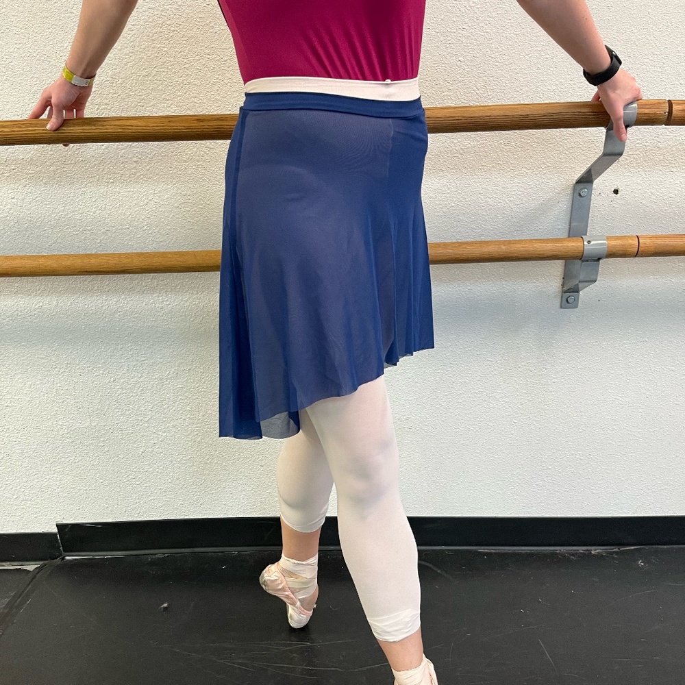 Blue High Low Charms Dancewear Ballet Skirt